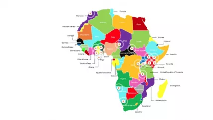 Afrikakarte mit H-BRS Projekten
