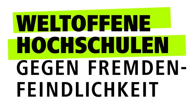 Logo der Aktion "Weltoffene Hochschulen gegen Fremdenfeindlichkeit" (DE)