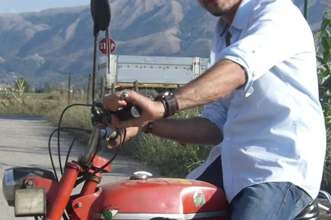 Francesco Sabatella auf dem Motorrad (DE)