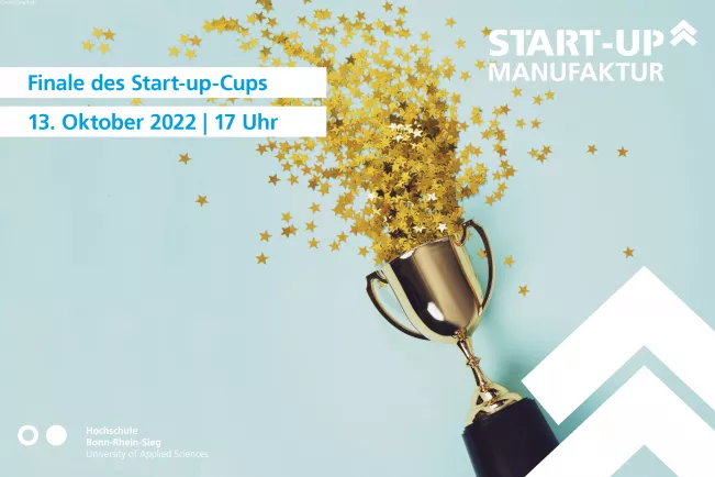Banner für Finale des Start-up-Cups 2022
